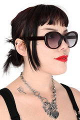 wine red sunglasses with uv protection 