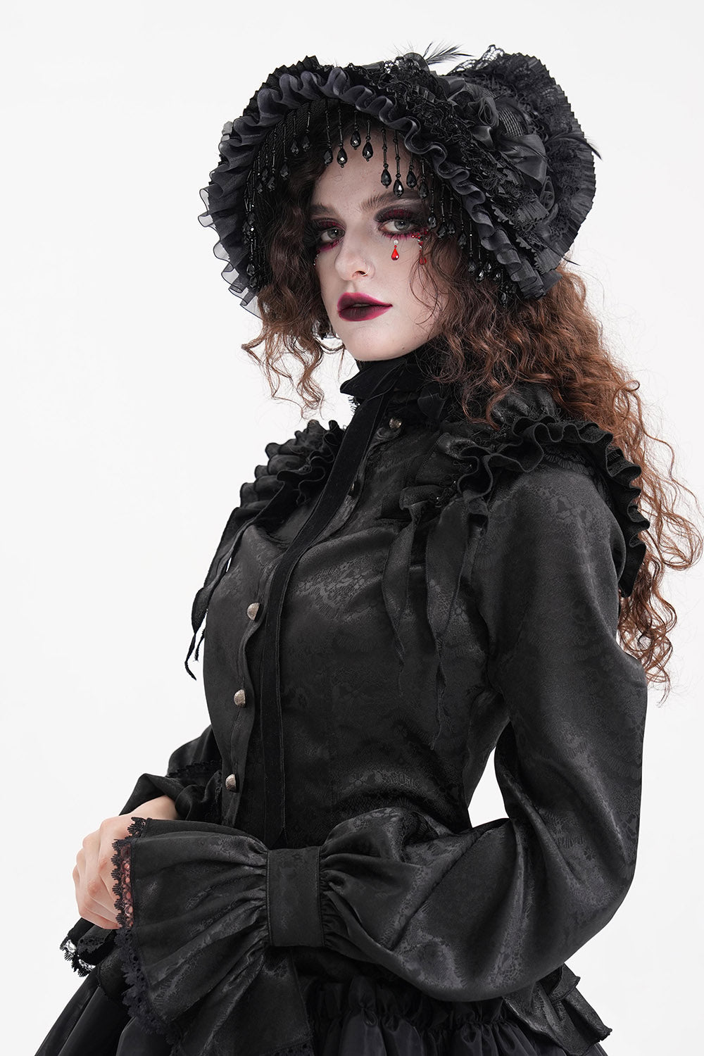 Gothic Gloom Lolita Hat - hats & scarves & headwear - VampireFreaks - Devil Fashion