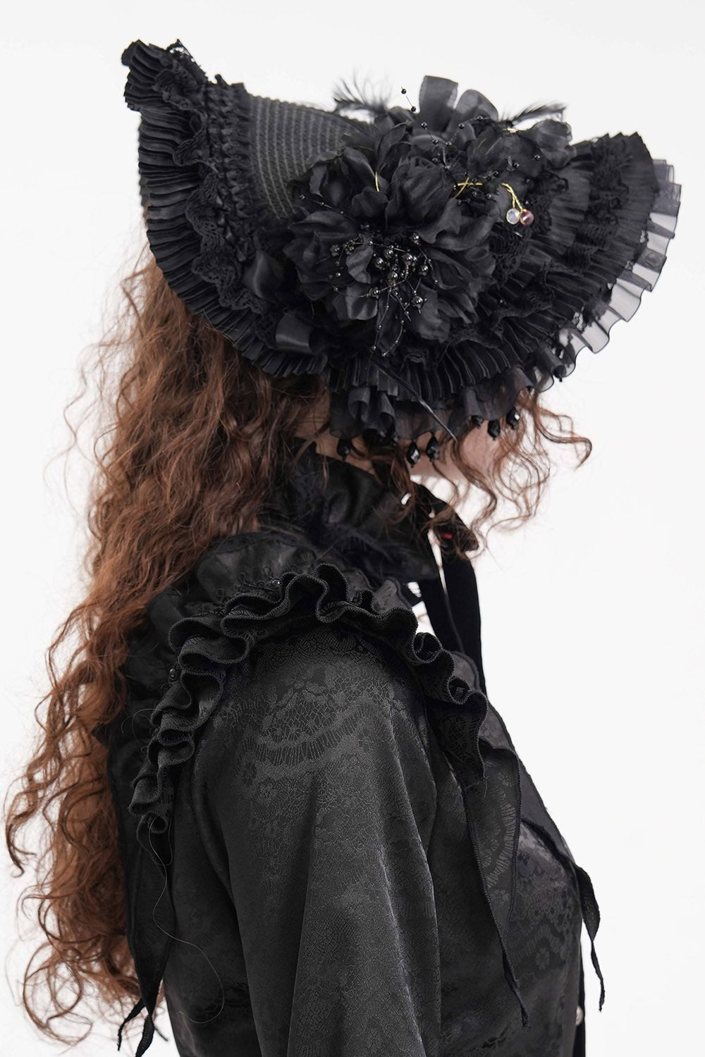 Gothic Gloom Lolita Hat - hats & scarves & headwear - VampireFreaks - Devil Fashion