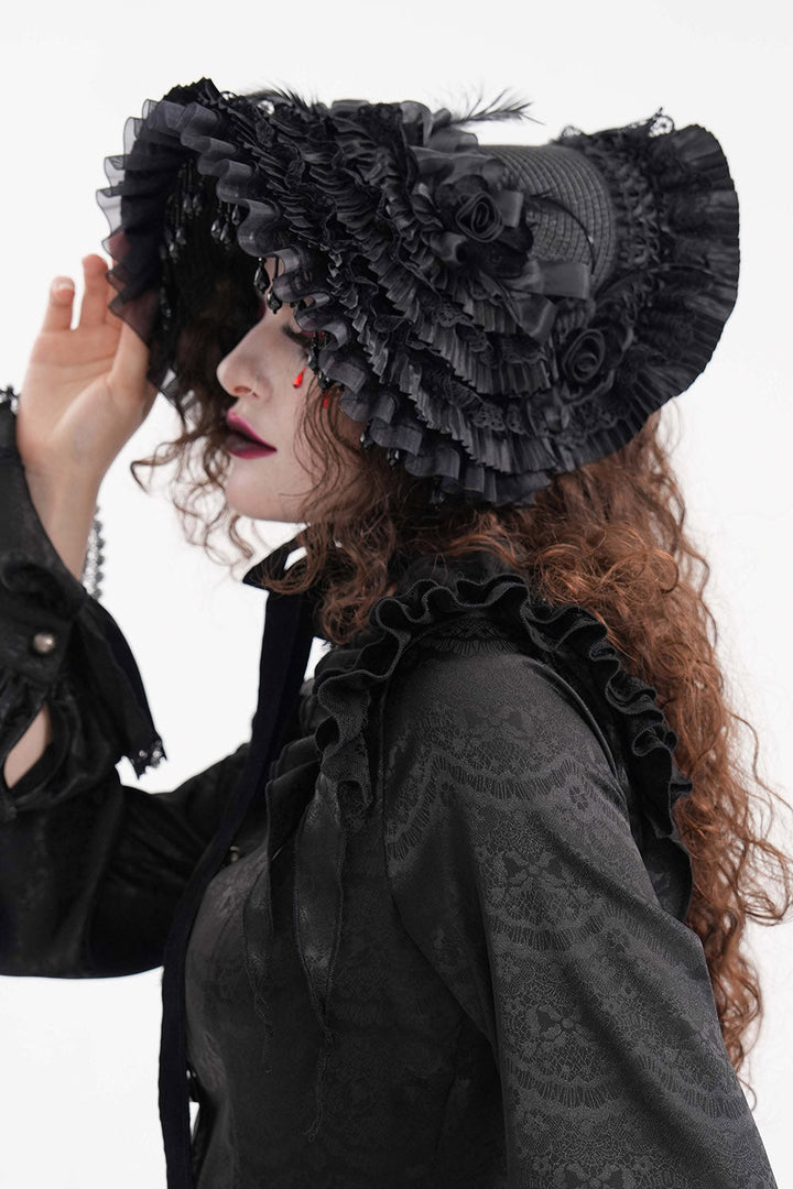 Gothic Gloom Lolita Hat - hats & scarves & headwear - VampireFreaks - Devil Fashion