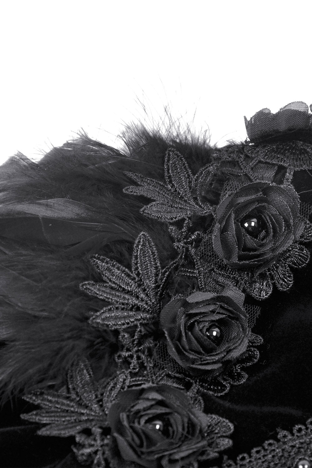 black rose long sleeve gothic bolero