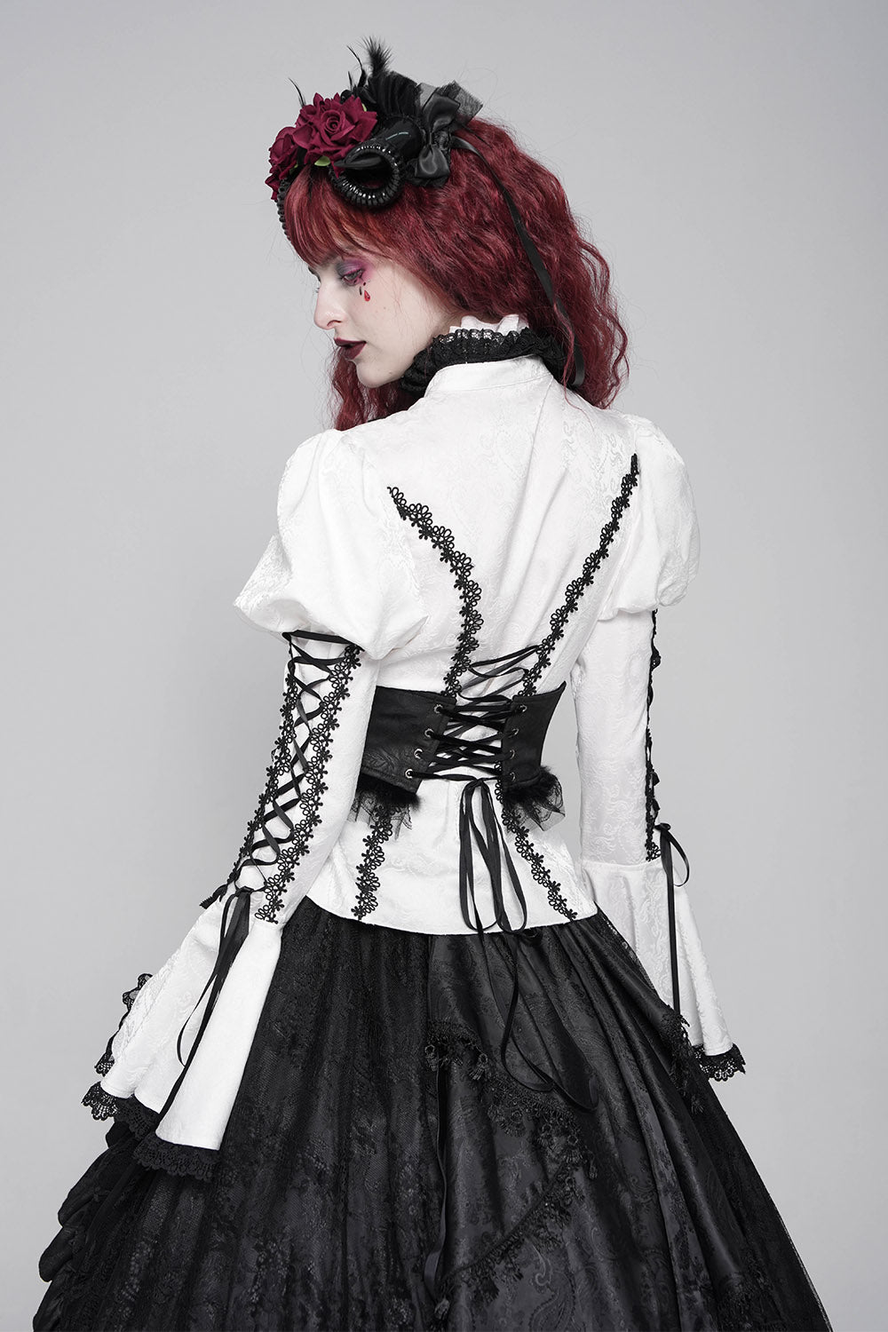 damask lace-up gothic corset