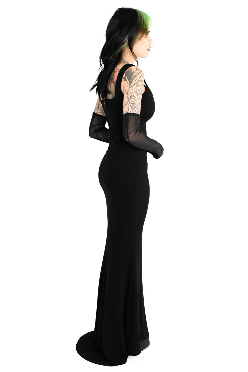 womens romantic square neckline long maxi black dress