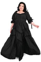 layered long romantic goth gown