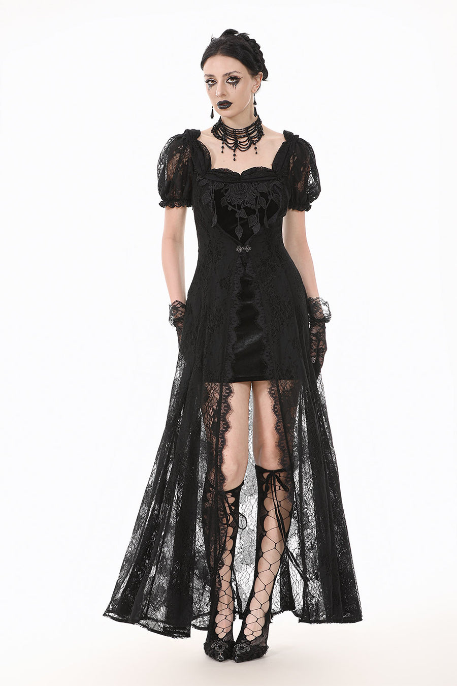 long gothic maxi gown