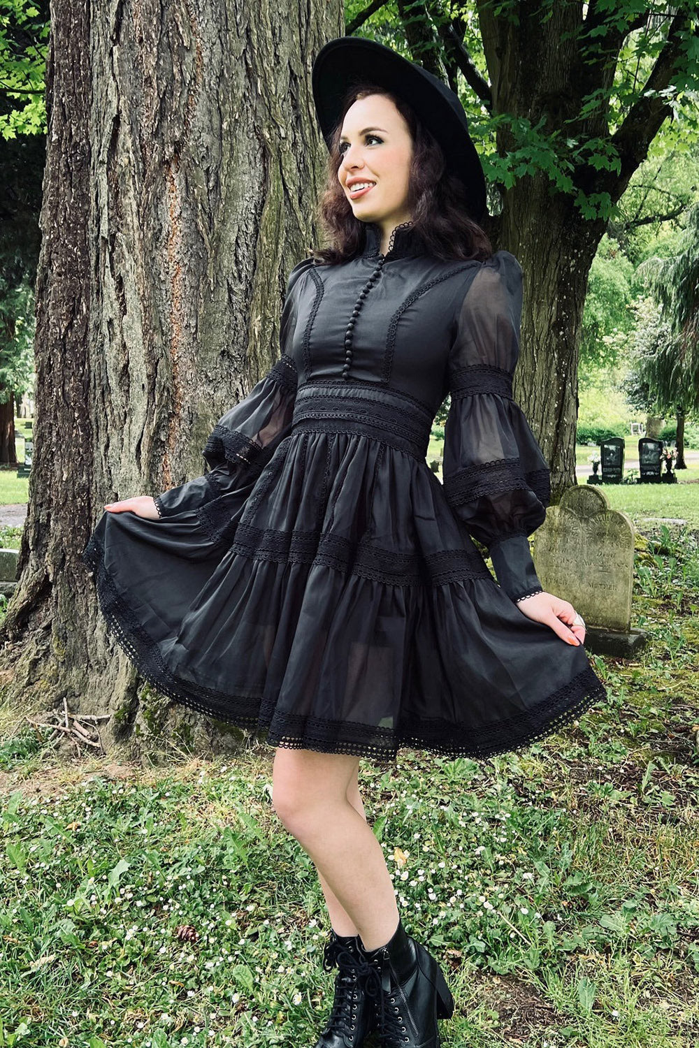 vintage gothic black dress