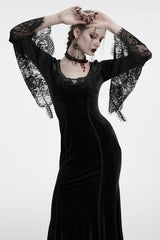 long sleeve gothic gown