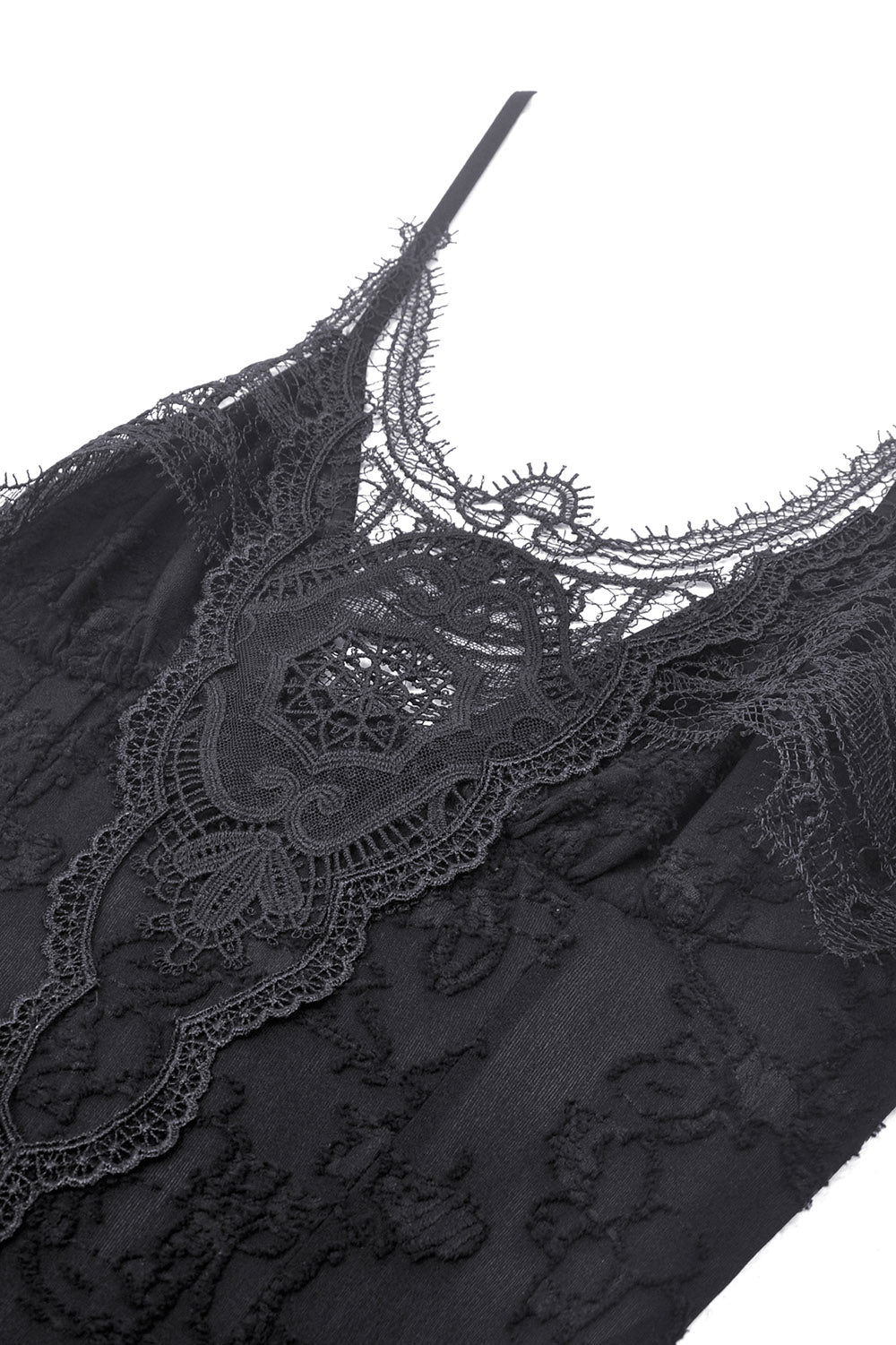 womens black lace embroidered witch dress