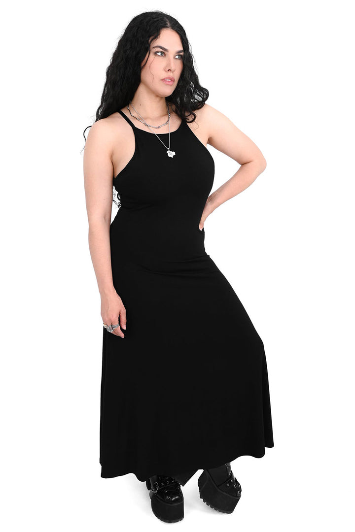 stretchy witchy sleeveless bodycon dress
