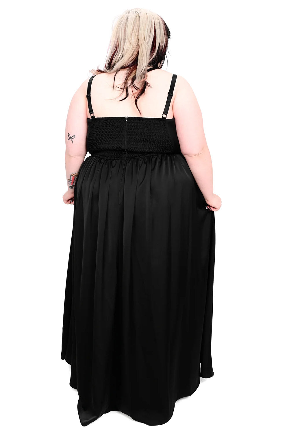  corset maxi dress with garter belts