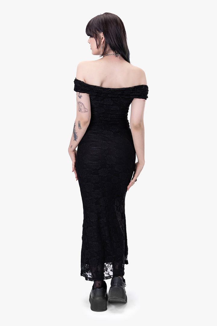 maxi length mermaid dress