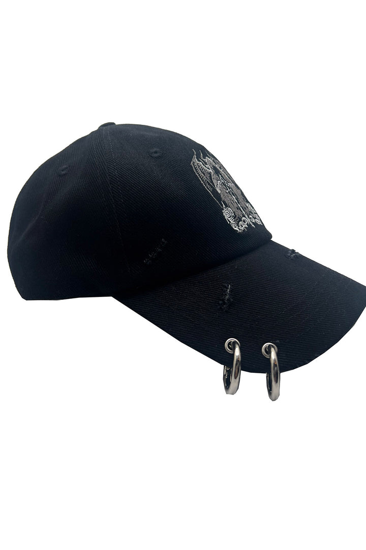 grunge goth embroidered angel of death baseball hat