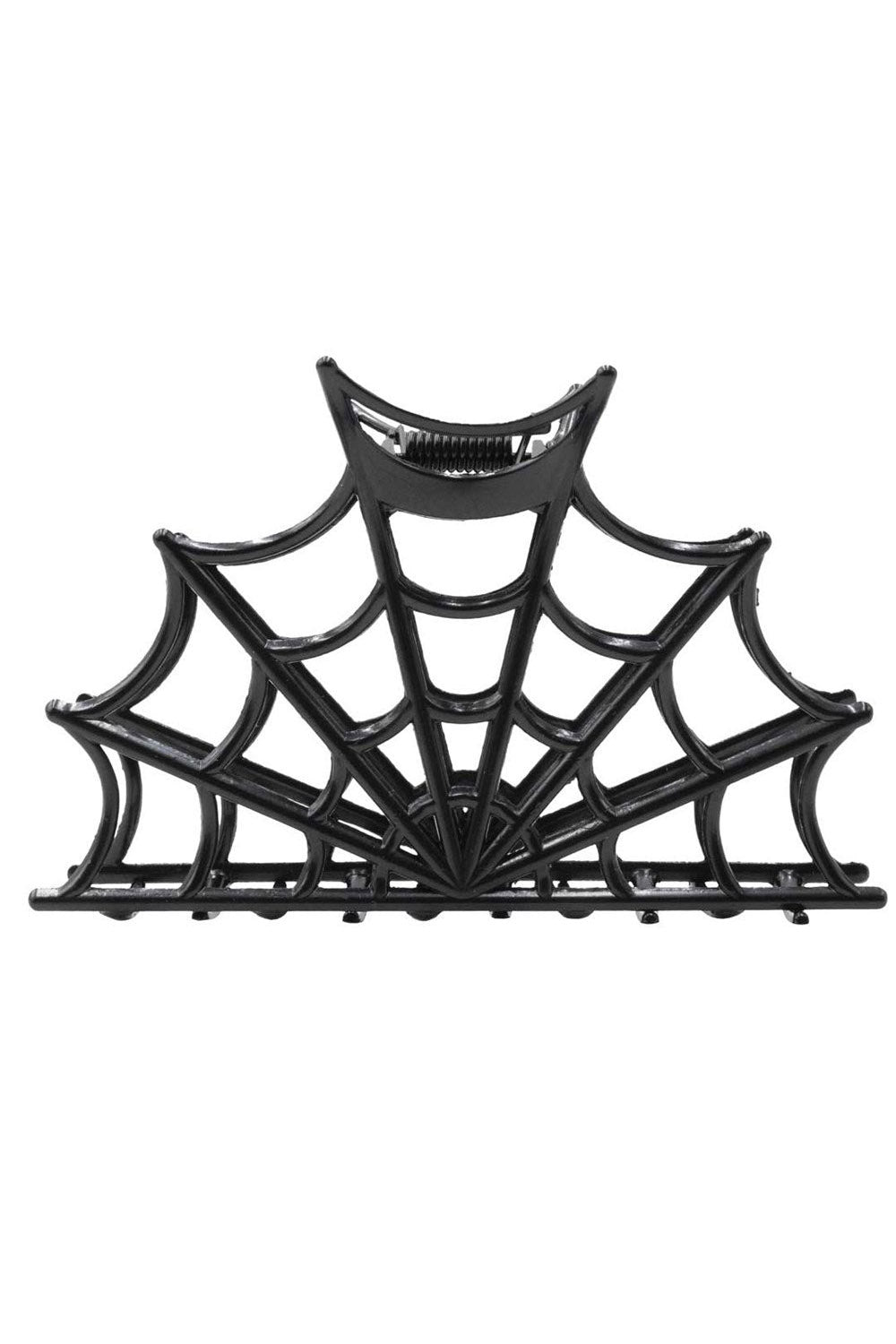 Spider Charm Web Claw Clip [Black]