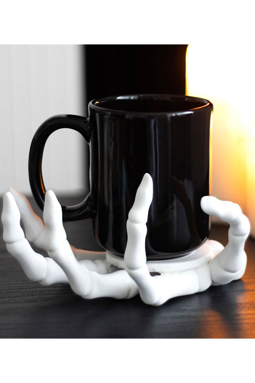 Gothic Halloween Skeleton Hand Coaster and Candle Holder - housewares - VampireFreaks - Something Different