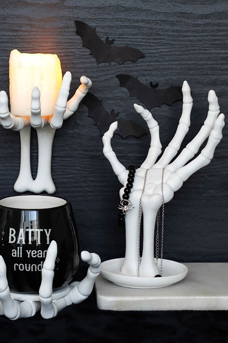 Gothic Halloween Skeleton Hand Jewellery Holder - housewares - VampireFreaks - Something Different