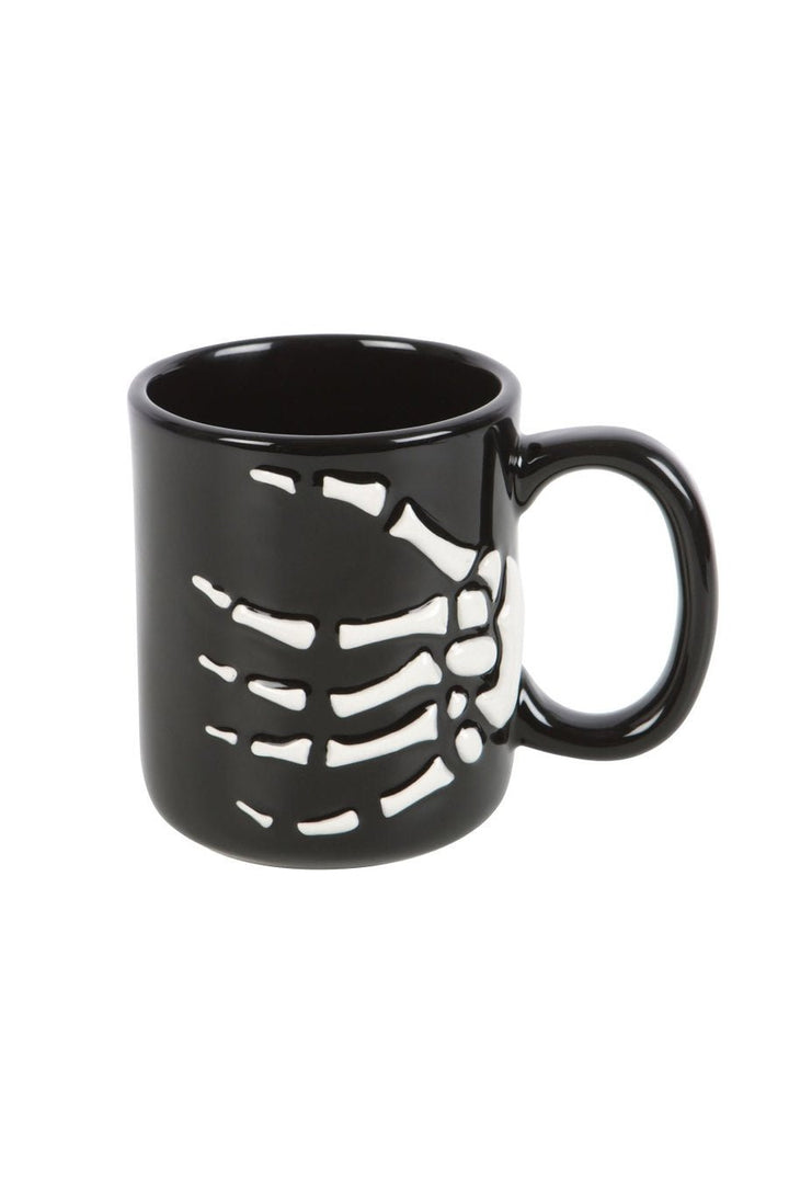 Gothic Halloween Skeleton Hand Mug - housewares - VampireFreaks - Something Different