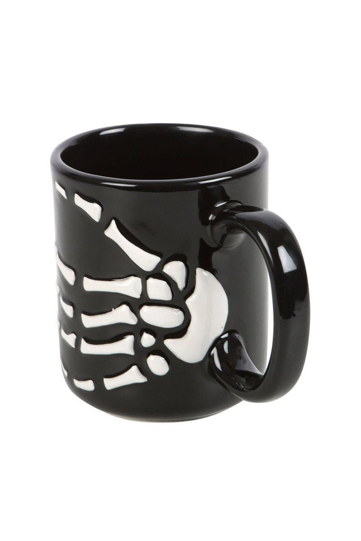 Gothic Halloween Skeleton Hand Mug - housewares - VampireFreaks - Something Different