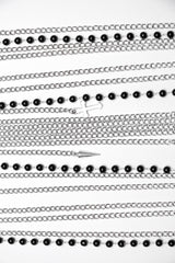 metal chain and bead and spike punk harness