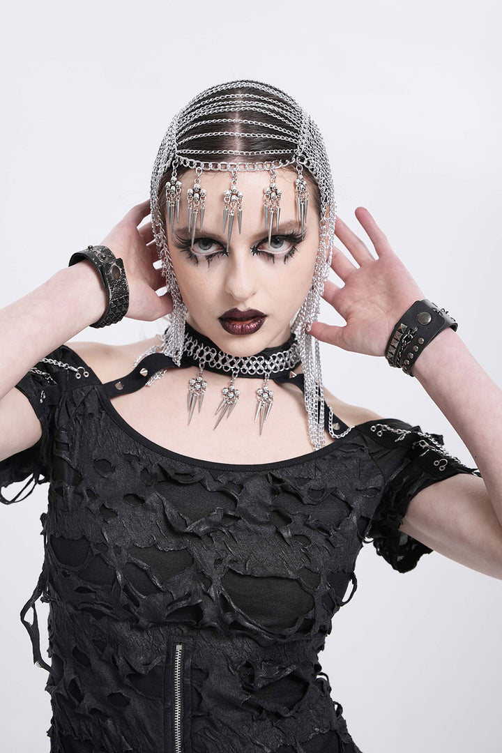 medieval goth headwear 