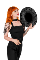 spooky black hat