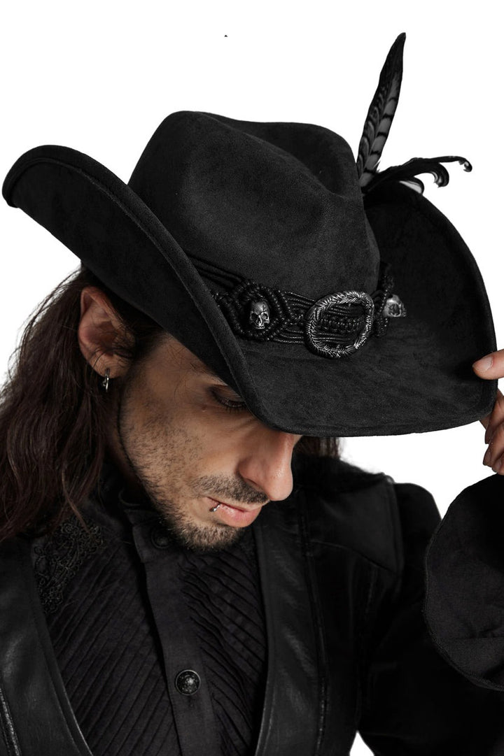 mens gothic Western hat 
