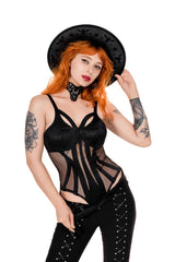gothic black hat for women