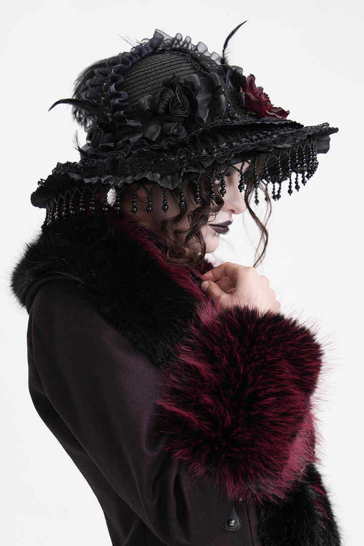 gothic feathered hat