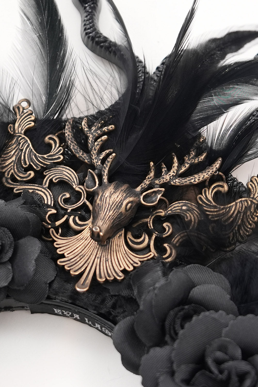 gothic feathered deer headdress