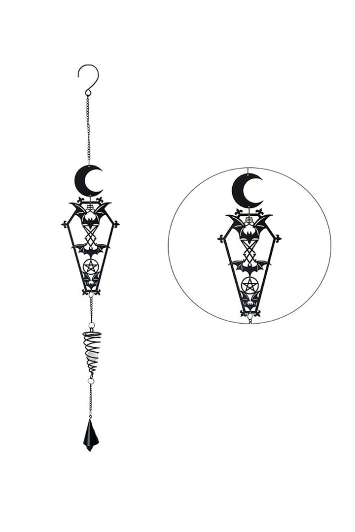 gothic coffin wind chime