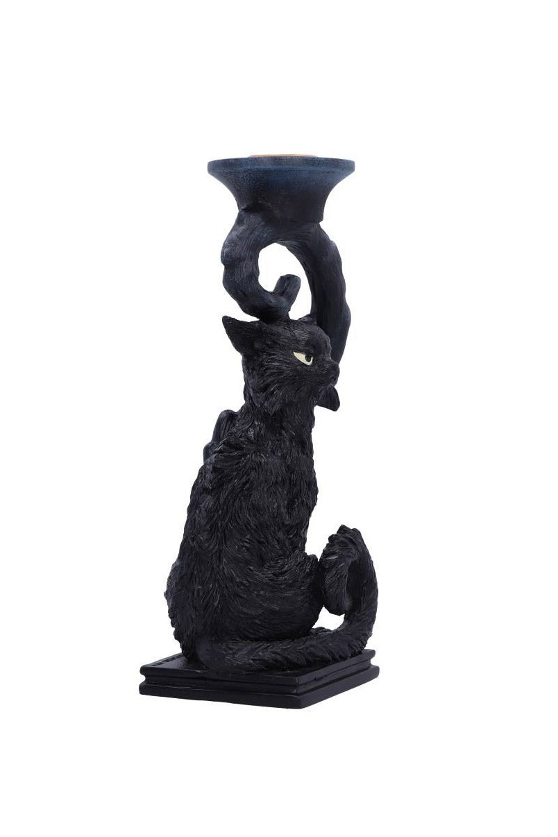 halloween cat candlestick by nemesis now