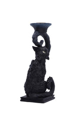 halloween cat candlestick by nemesis now
