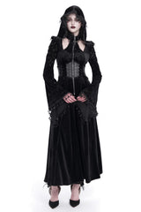 womens gothic cutout flared witch dress