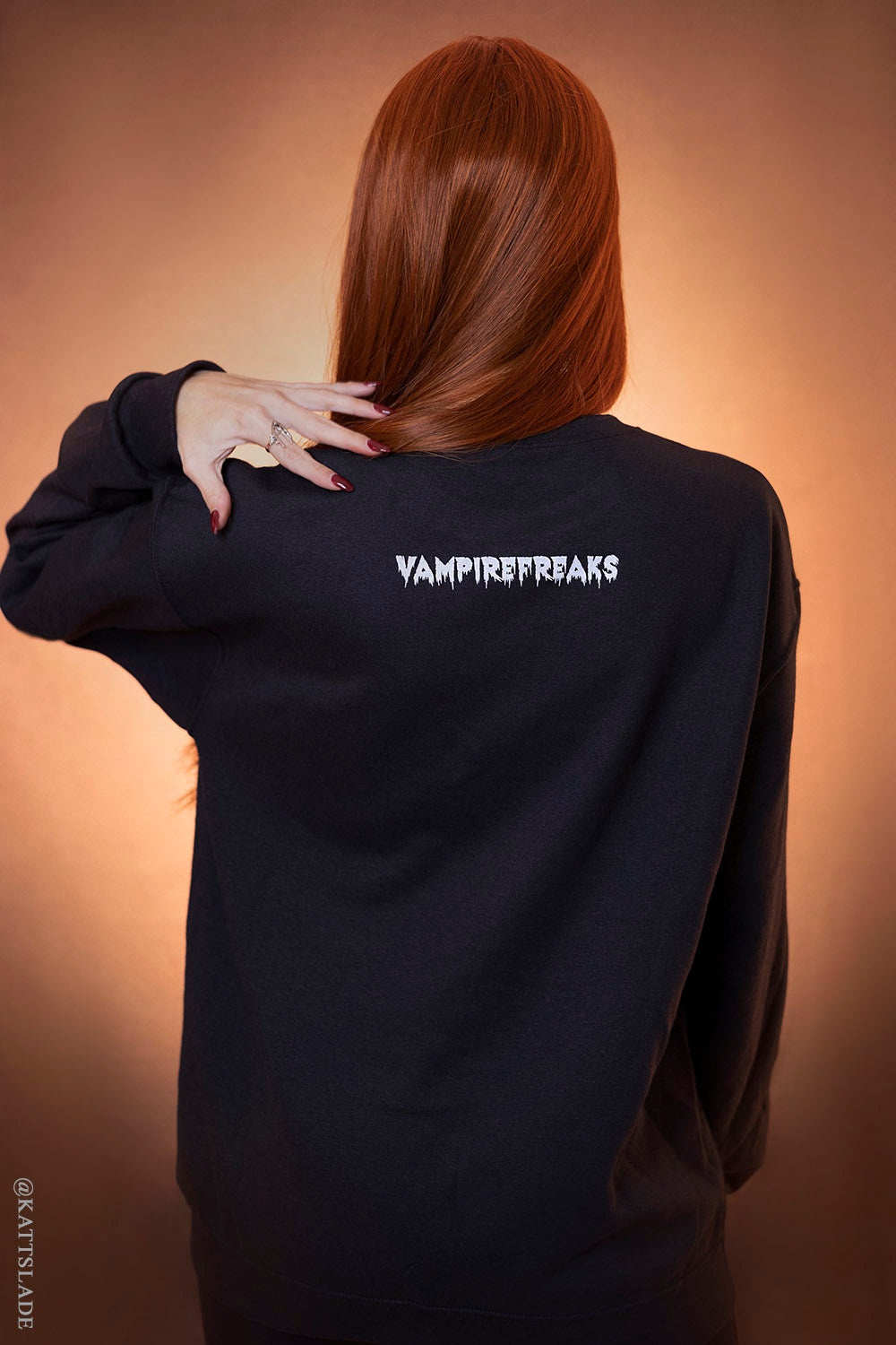 gothic cotton sweatshirt by vampire freaks