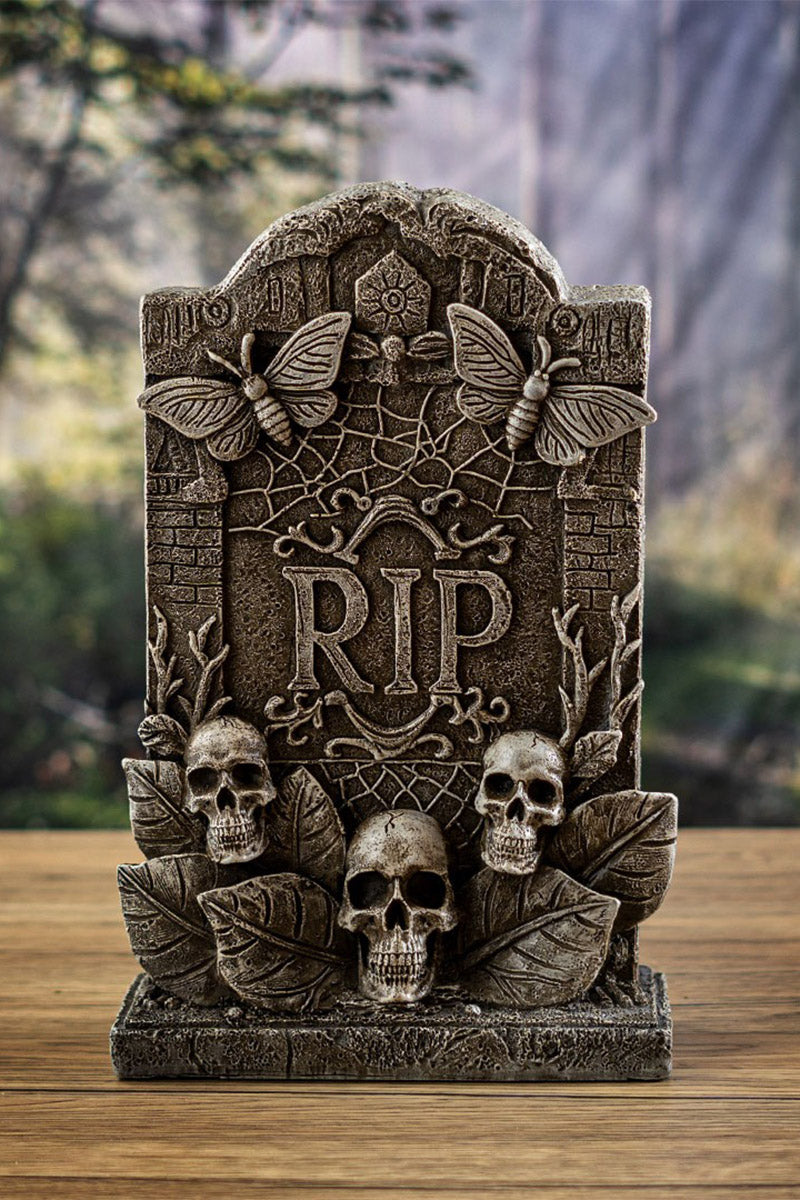 resin gothic headstone sculpture 
