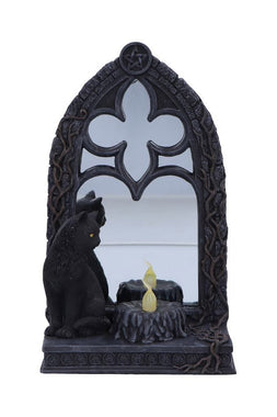 Magic Mirror Cat Figurine