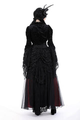 cropped gothic bolero coat with puffed sleeves