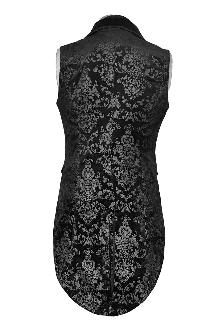 mens velvet and damask vintage gothic vest 