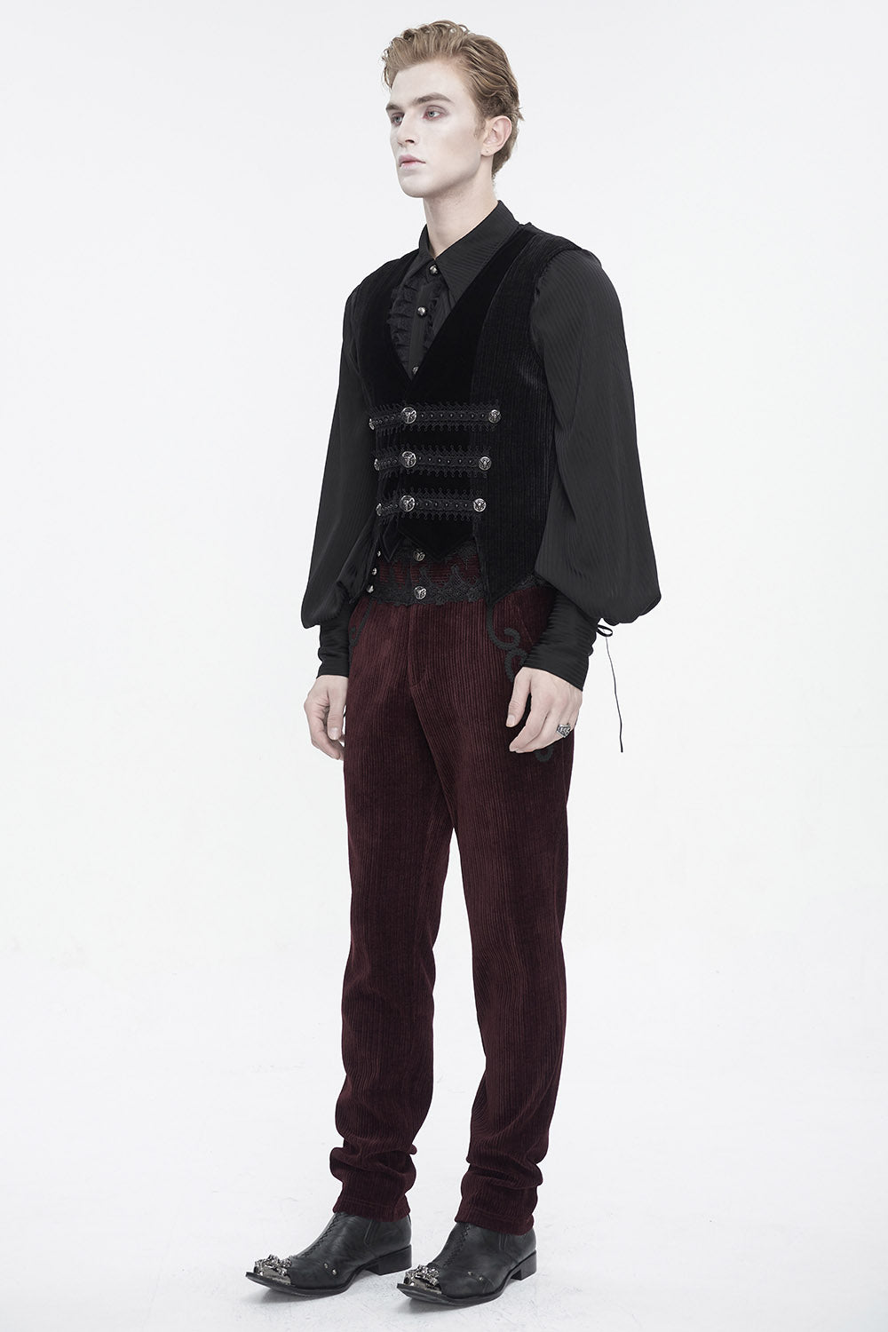 mens goth vest by devil fashion