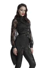 gothic asymmetric hem vest 