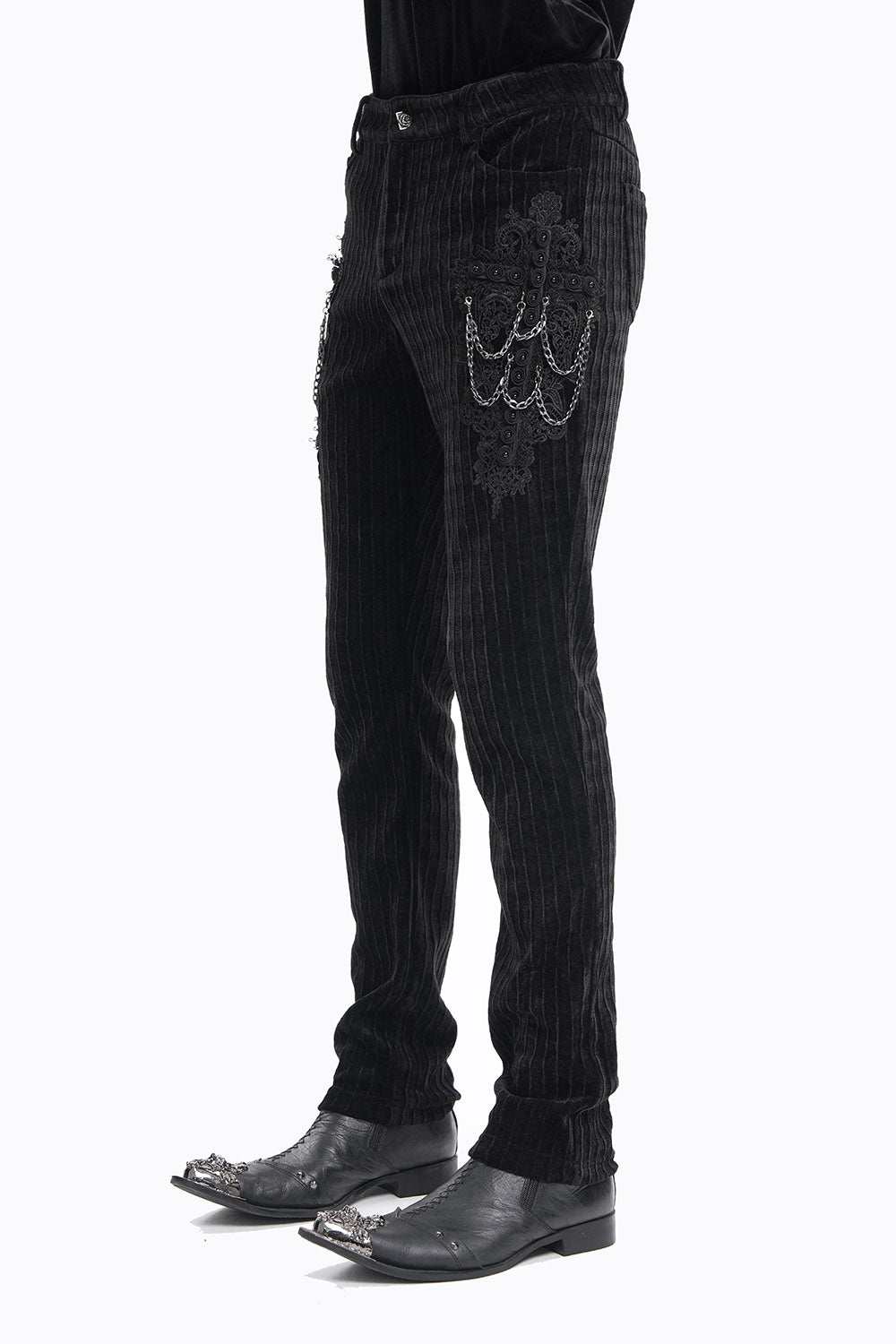 straight leg gothic chain pants