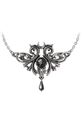 gothic pewter crystal necklace by alchemy england 