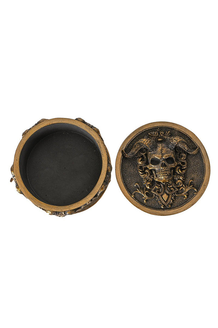 gothic skull trinket box