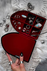 black and red velvet gothic jewelry box 