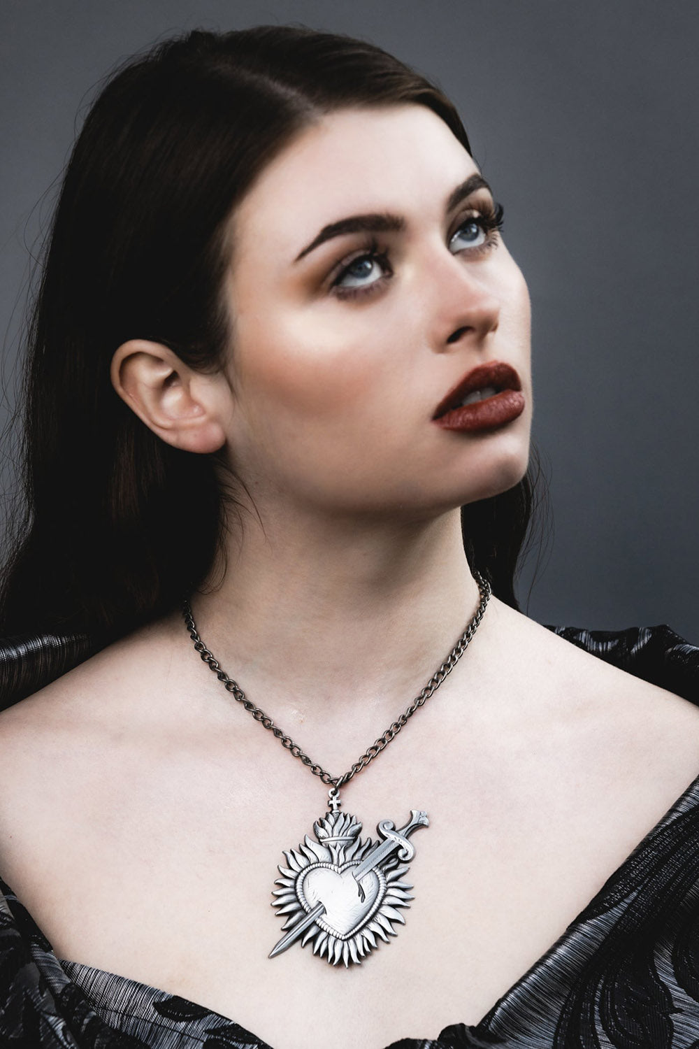 stainless steel gothic necklace