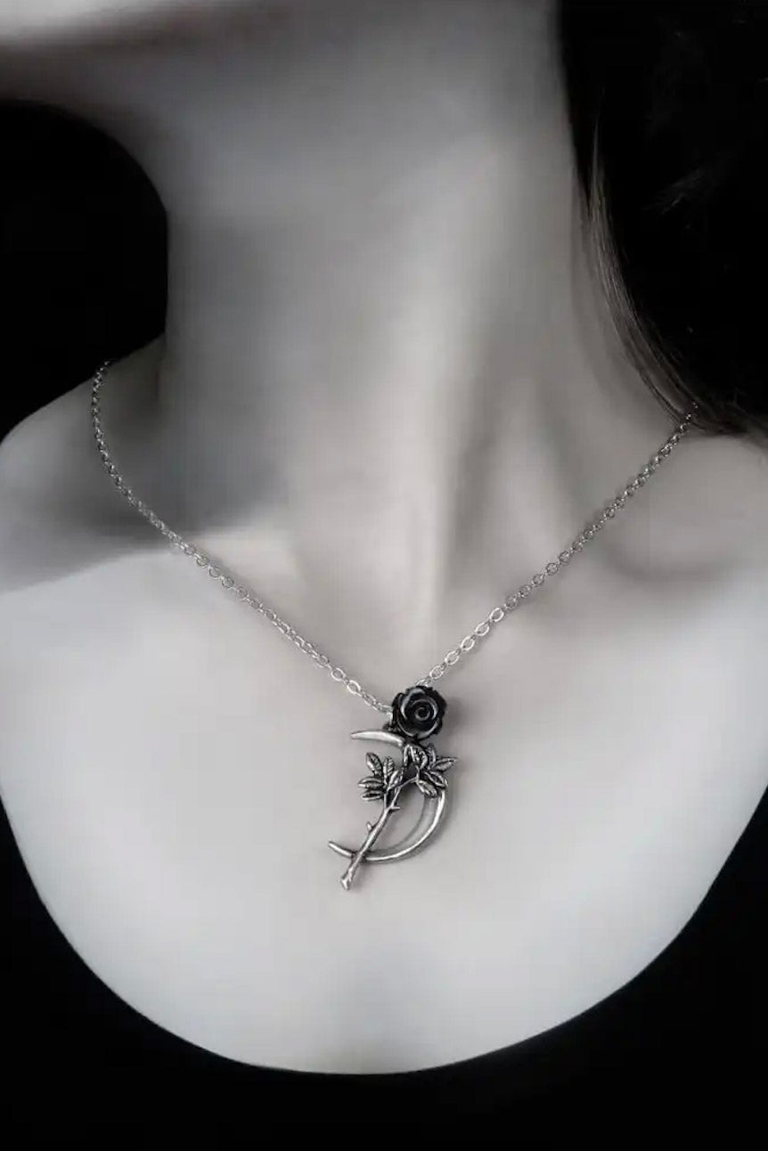 gothic moon necklace 