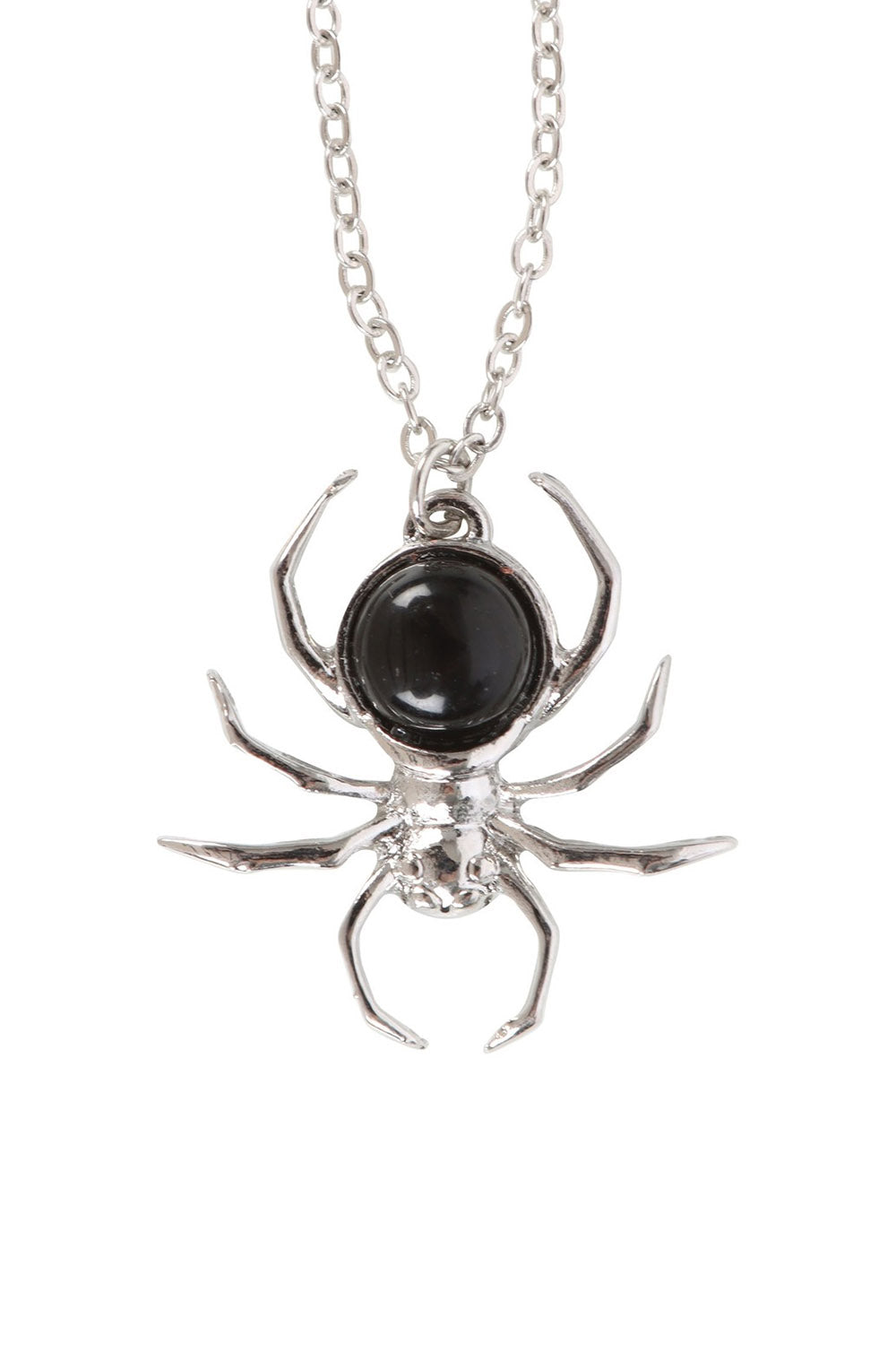 gothic metal spider necklace by something different