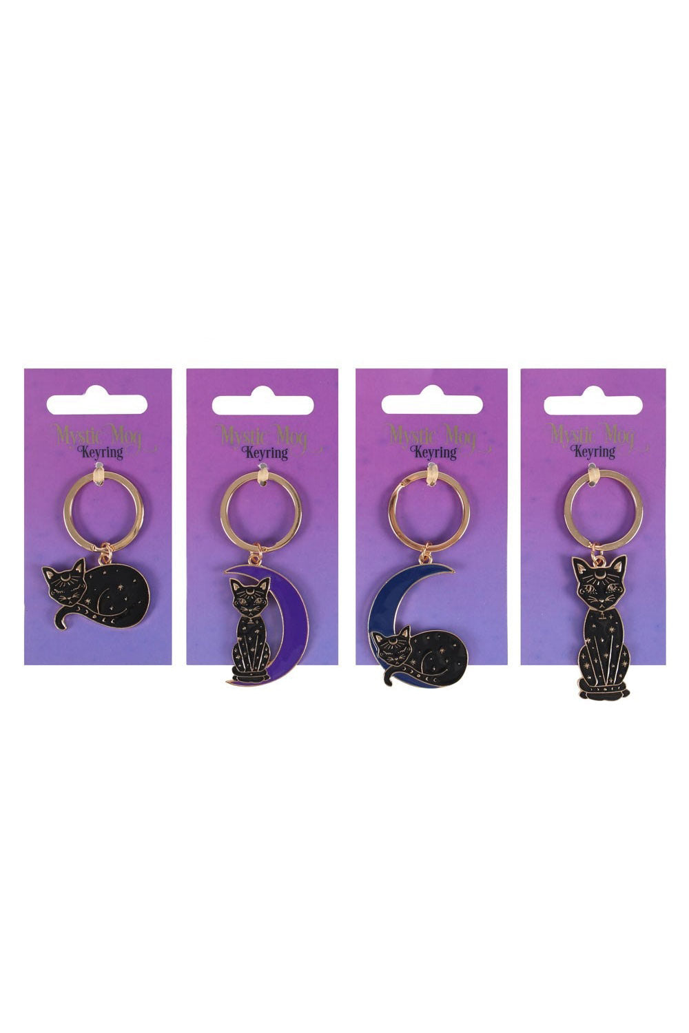 black cat keyring