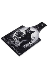 ceramic halloween black cat kitchen cutting board by alchemy