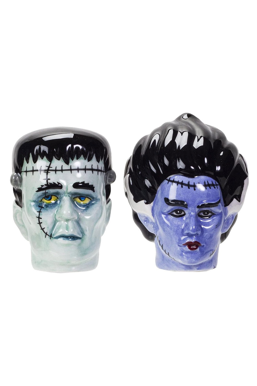 halloween bride and frankenstein salt and pepper shaker set