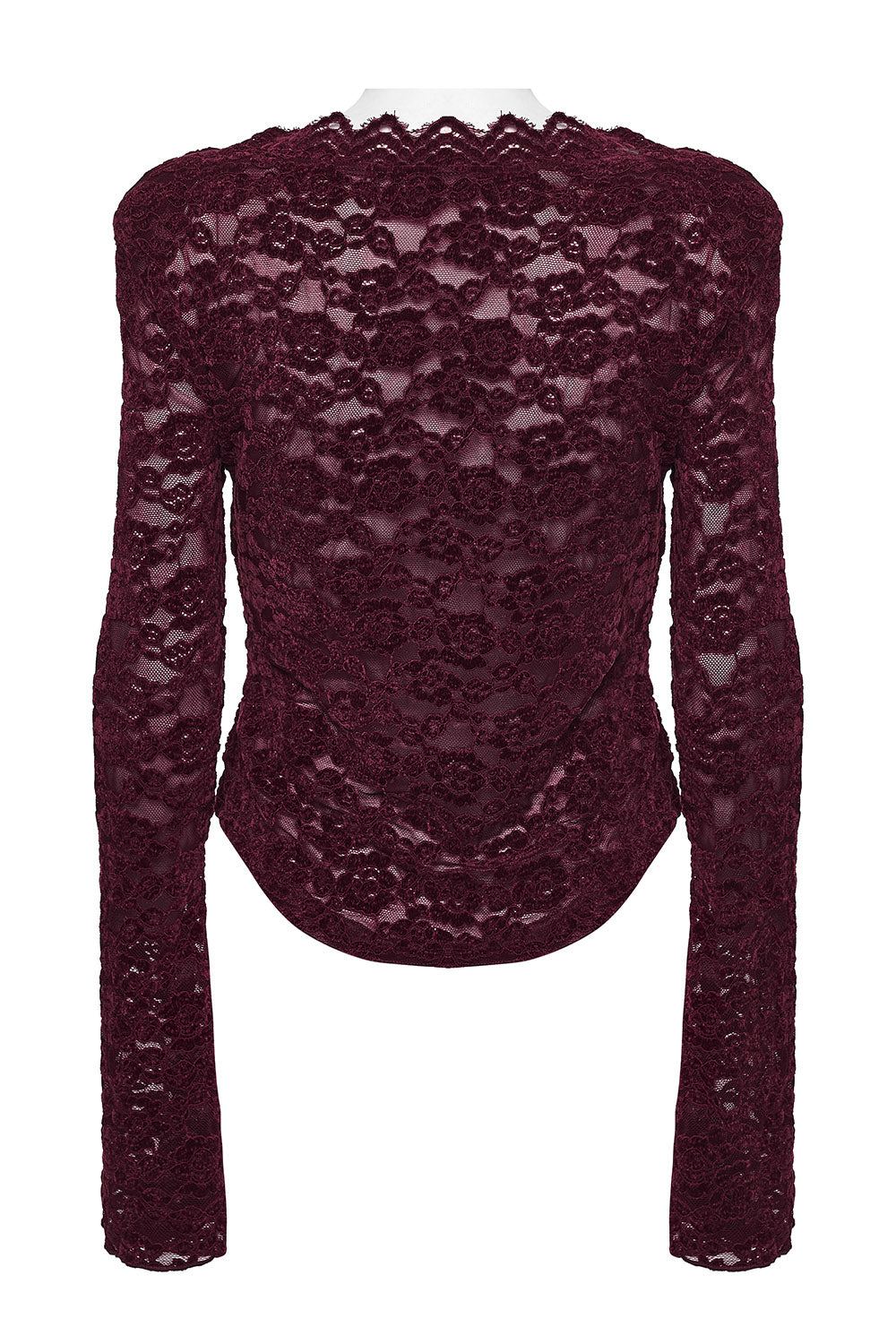 flared sleeve sheer top